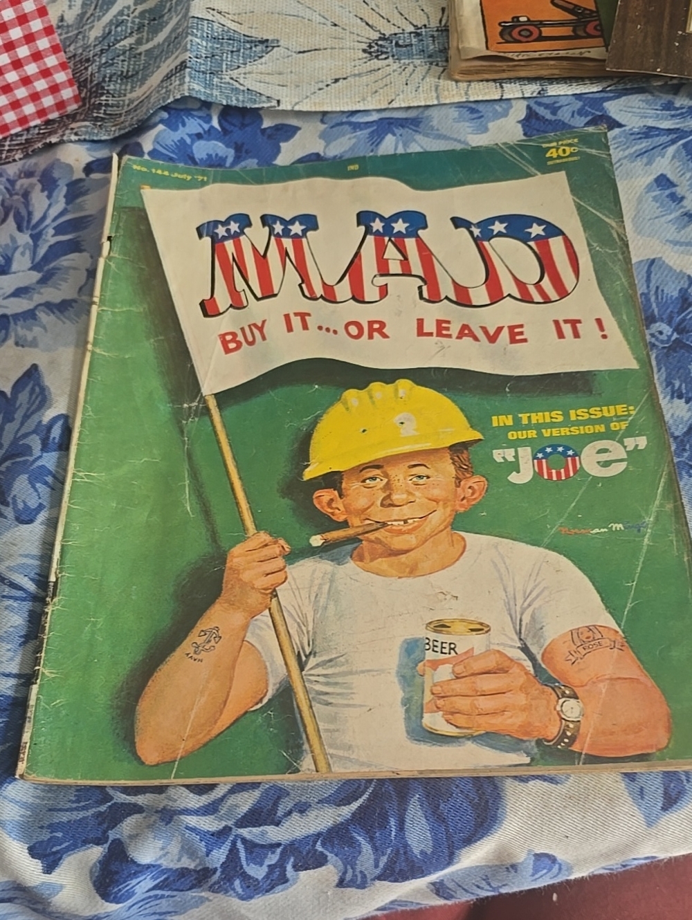 Mad Magazine 144 July 1971 Humor Satire Cartoon Pop Culture Mingo Joe American